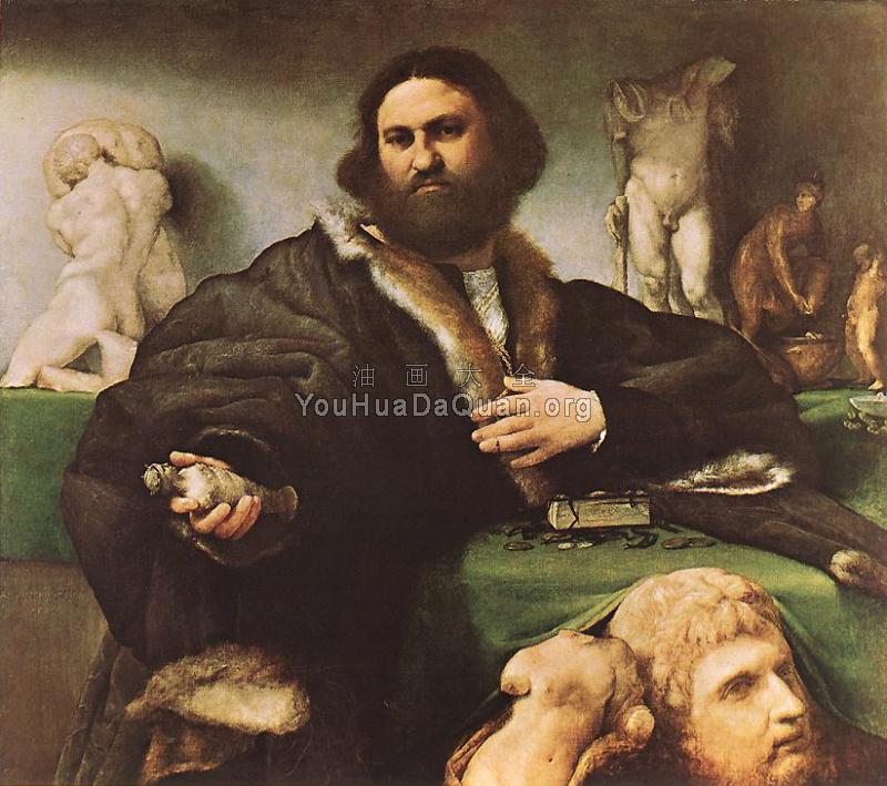 Portrait of Andrea Odoni - 洛伦佐·洛图